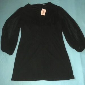 𝅺MISSGUIDED mini dress polkadot print balloon sleeves NWT size 20